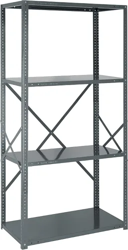 Miniatura 302 de Quantum QSBU-245BK Heavy Duty Shelving Unit with (7) Shelves and (24) QUS245 Black Bins for Garage Warehouse Storage Distribution 400 lb Load