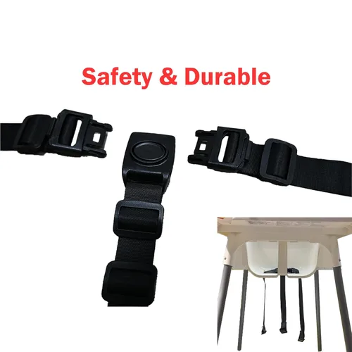 Miniatura 4 de Correa de arnés de pecho de asiento de 3 puntos para niños, correa ajustable para asiento de bebé, correas de repuesto para silla alta para silla