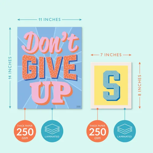 Miniatura 2 de Sweetzer & Orange Juego de 8 pósteres de reglas educativas con letras de reglas de clase, gráficos motivacionales para profesores y estudiantes