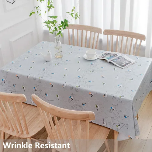Miniatura 3 de TruDelve Mantel de Vinilo Resistente Mantel de Mesa de Plástico para Mesas Cuadradas Impermeable Hule Manteles para Mesa Cubierta de Mesa