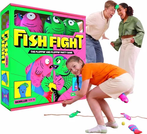 Fish Fight – Divertido juego de fiesta de peces para familias y niños | Fiesta en interiores y exteriores, actividad de playa y jardín | Divertido