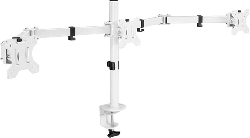 Miniatura 10 de VIVO Soporte de escritorio ajustable para monitor triple, soporte articulado, capacidad para 3 pantallas de hasta 24 pulgadas, negro, STAND-V003Y