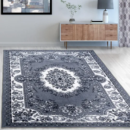 Miniatura 2 de Superior Alfombra antideslizante Seraphina para interiores, lavable y negro-blanco