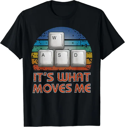 WASD PC Gamer Gifts - Camiseta de regalo vintage para niños y hombres, Negro -