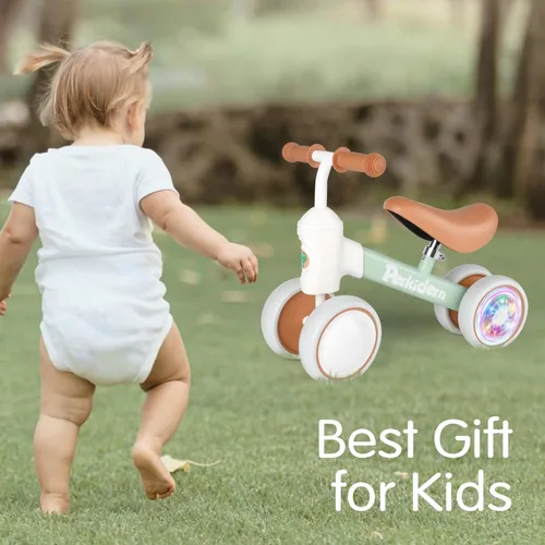 Miniatura 8 de PerKidern Baby Balance Bike for 1-2 Year Old Boys Girls, 12-24 Month Toddler Balance Bike, 4 Wheels Baby Bike Toddler First Birthday Gifts