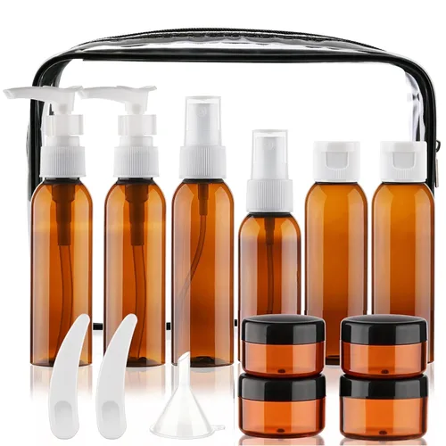 Miniatura 13 de Cosywell Botellas de tamaño de viaje para artículos de tocador, paquete de 13 botellas de aseo aprobadas por la TSA de 2 onzas, kit de viaje a