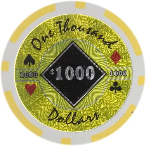 Miniatura 8 de Brybelly Black Diamond Poker Chip - Compuesto de arcilla pesada de 0.49 oz, paquete de 50 ($0.50 naranja)