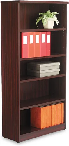 Miniatura 13 de Alera Alera Valencia Series Librería, dos estantes, 31.75 pulgadas de ancho x 14 pulgadas de profundidad x 29.5 pulgadas de alto, caoba