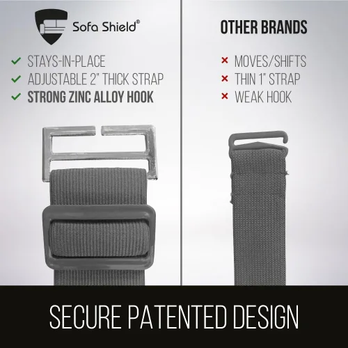 Miniatura 7 de Sofa Shield - Funda para sillón reclinable con correa patentada, protector de cojines, funda reversible diseñada en EE. UU. resistente a manchas