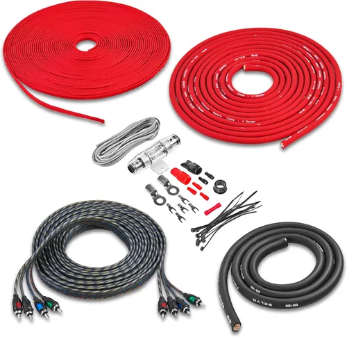 Miniatura 14 de Belva True 1/0 Calibre AWG Premium CCA Kit Completo de Cableado de Amplificador con Cable RCA OFC de 2 Canales - BAK02BL Azul