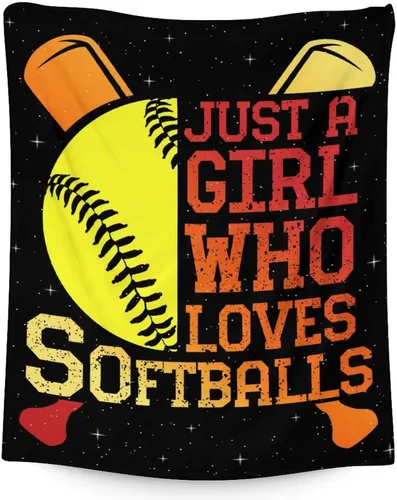 COZYAURA Manta de sóftbol, regalos de equipo de sóftbol para niñas, mujeres y jugadores, 30 x 40 pulgadas, acogedoras mantas mullidas para sofá,
