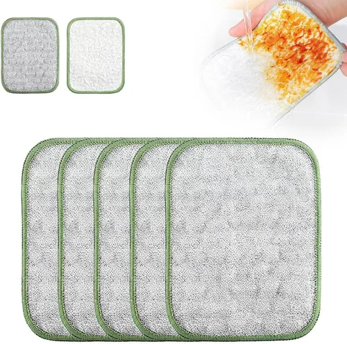Miniatura 8 de Trapos de alambre multiusos para lavar platos húmedos y secos, 2026 almohadillas de metal reutilizables para fregar, paños de esponja, toallas