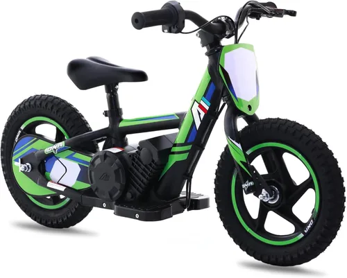 Miniatura 6 de AIII Motocicleta eléctrica ligera para niños, motocicleta eléctrica de 170/340 W de hasta 10/12 MPH, batería desmontable de 24 V, bicicleta de Rojo