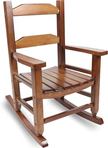 Miniatura 9 de Mecedora de madera para niños, cómoda mecedora reclinable para niños de 3 a 6 años, silla de descanso para bebés y niños, sala