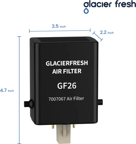 Miniatura 7 de GLACIER FRESH Repuesto para cartucho de purificación de aire de refrigerador Sub-Zero 7042798, 7007076, 7007067 (1 unidad)