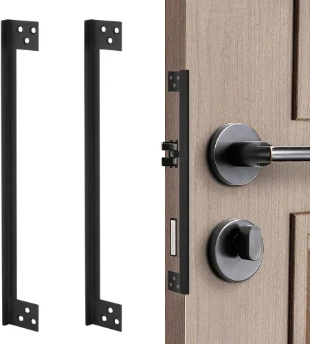 Miniatura 6 de Placa Protectora del Pestillo de Puerta, Protector de Seguridad para Puerta de Apertura Externa, Protector del Pestillo de Puerta, Cubierta