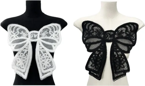 Miniatura 11 de 3 piezas de apliques de encaje de esqueleto, parches de calavera bordados de encaje para decoración de vestidos de costura Skull Set