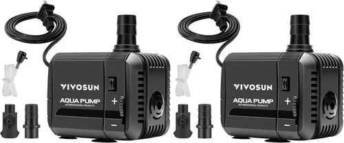 Miniatura 9 de Bomba sumergible Vivosun 3-210GPH, bomba de agua ultra silenciosa con 3.3 pies de elevación, bomba de fuente con cable de alimentación de 5 pies, 2