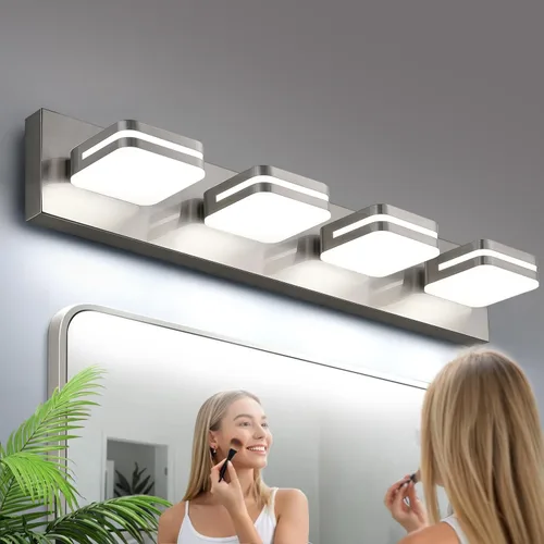 Miniatura 22 de Torondo Lámparas LED de tocador de baño con rotación de 360°, luces acrílicas para baño, modernos accesorios de iluminación de pared sobre espejo