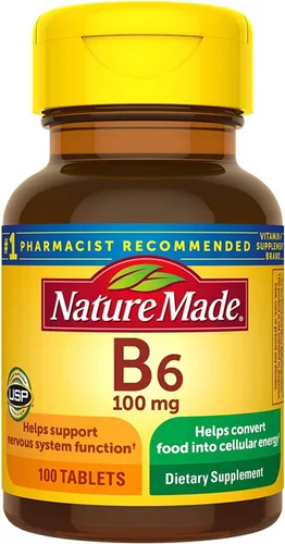 Nature Made Vitamina B-6 100 mg comprimidos 100 ea (paquete de 4)