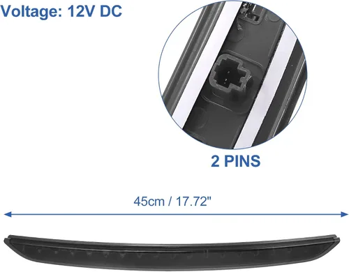 Miniatura 5 de X AUTOHAUX Alto nivel tercer freno trasero luz de freno 8J0945097 para Audi TT 2.0L A/T Quattro Base Convertible 2009-2011 2014-2015 Negro