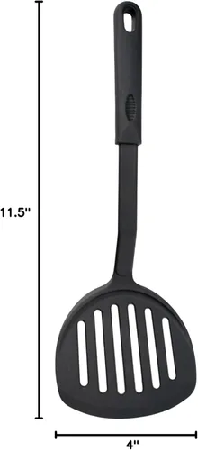 Miniatura 7 de Norpro Nylon 11.5 pulgadas Ranurado Ronda Turner, Negro