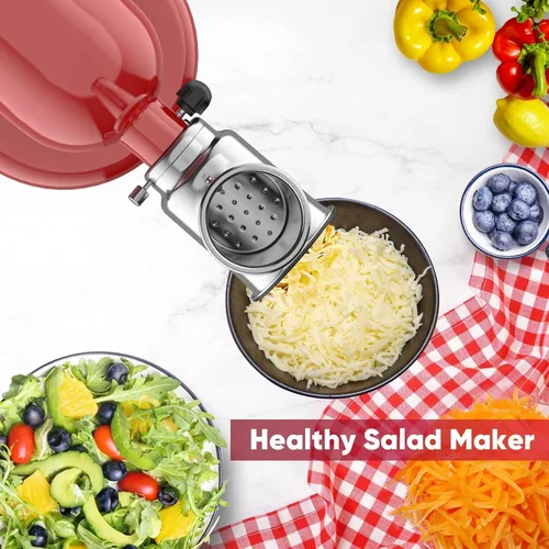 Miniatura 2 de Accesorio rebanador triturador de acero inoxidable para batidora de pie KitchenAid, máquina de ensalada con rebanadora de verduras