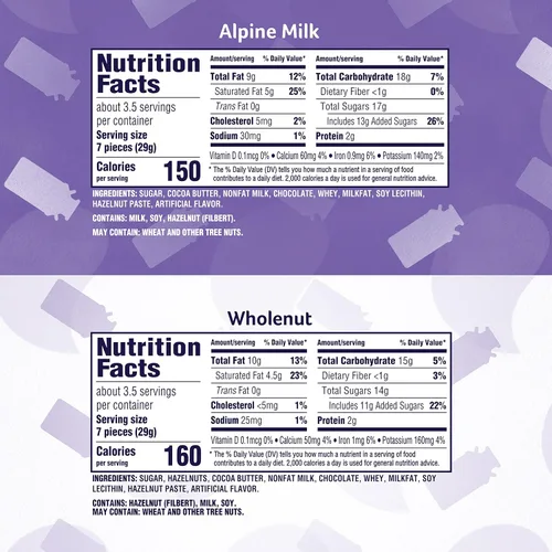 Miniatura 2 de Milka - Paquete variado de barras de chocolate europeas, chocolate con leche alpino y chocolate integral con avellana, 10 barras de 3.52 onzas