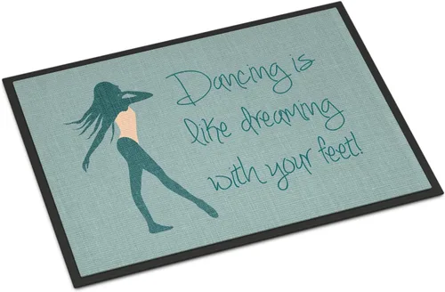 Miniatura 61 de Caroline's Treasures BB5374MAT Let's Dance Linen - Felpudo de lino verde azulado de 18 x 27 pulgadas, tapete para puerta delantera, para interiores