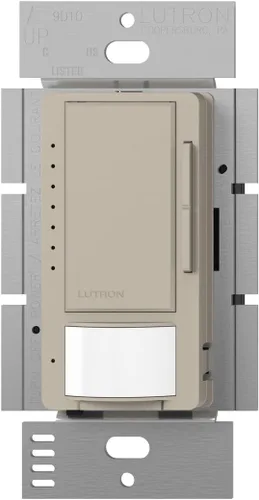 Miniatura 10 de Lutron Maestro LED+ Sensor de atenuación y vacante, un solo polo y multiubicación, MSCL-VP153M-BI, galleta