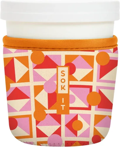 Miniatura 100 de Sok It IceCreamSok - Funda de neopreno aislada (flores abstractas, pintas de helado cónicas)