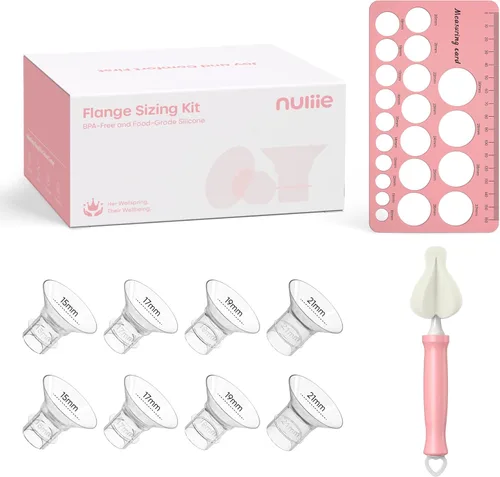 Miniatura 13 de Nuliie Kit de tamaño de brida 3 en 1 de 13/15/17/19/0.827 in para brida/escudo de extractor de leche doble eléctrico de 0.945 in, 10 piezas