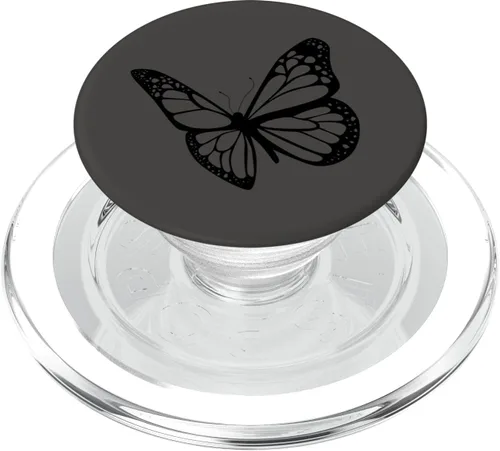 Miniatura 8 de PopSockets de mariposa negro gris intercambiable PopGrip