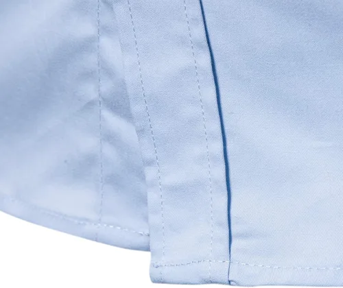 Miniatura 6 de LOCALMODE Camisa de vestir de algodón de ajuste regular para hombre, de manga corta, con botones