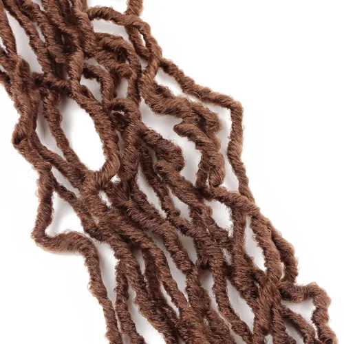 Miniatura 5 de LMZIM 7 paquetes de cabello sintético de ganchillo preanudado de 26 pulgadas, trenzas de ganchillo suaves de diosa para mujeres negras, extensiones
