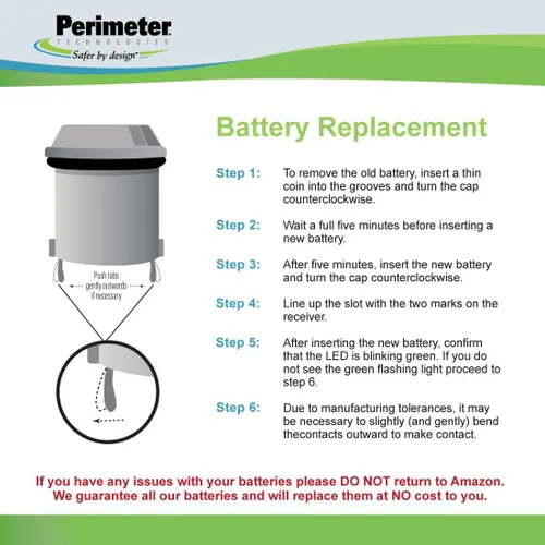 Miniatura 3 de Perimeter Technologies Invisible Fence - Batería compatible con collar de perro R21, R22, R51 y Microlite