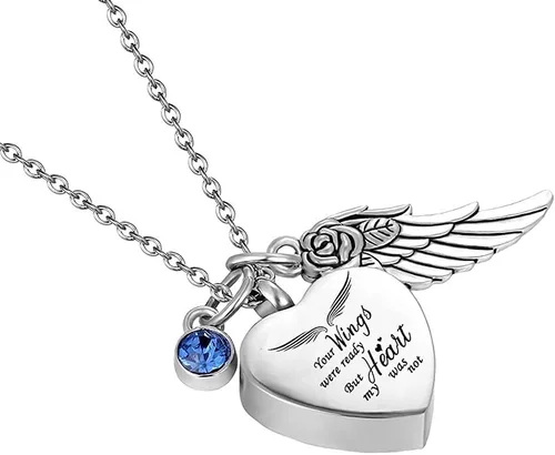 Miniatura 4 de 3 piezas de collar de urna de cremación, collar de cenizas de corazón, medallón tallado, acero inoxidable, colgante conmemorativo impermeable