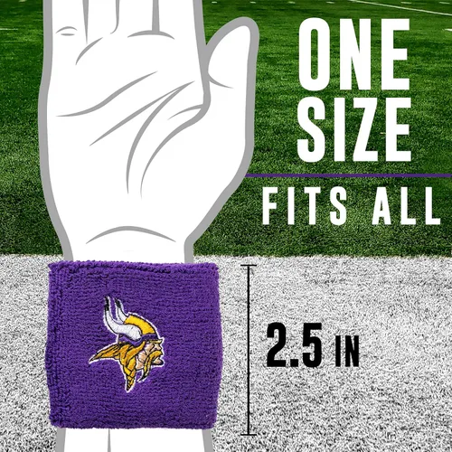 Miniatura 2 de Franklin Sports Muñequeras con Logotipo de Equipo de la NFL - Par de Muñequeras Juveniles para Disfraces y Uniformes