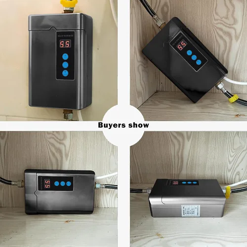 Miniatura 5 de Calentador de agua eléctrico sin depósito 110V 3000W debajo del fregadero, calentador de agua caliente instantáneo bajo demanda para cocina y baño