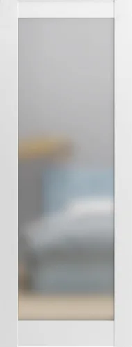 Miniatura 7 de SARTODOORS Frosted Lite - Panel de puerta de vidrio de 28 x 80 pulgadas Planum 2102 seda blanca para uso como armario corredizo de bolsillo
