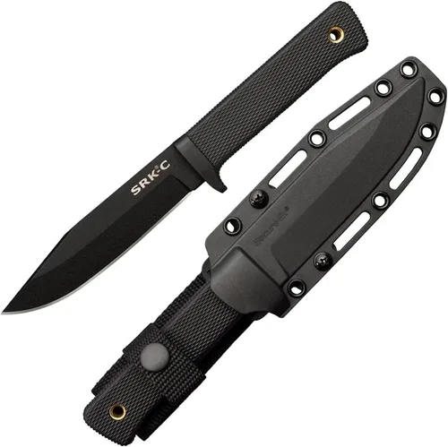 Cold Steel SRK-C Survival Rescue Cuchillo de hoja fija con funda Secure-Ex – Cuchillo estándar de los sellos de la Marina, ideal para aplicaciones