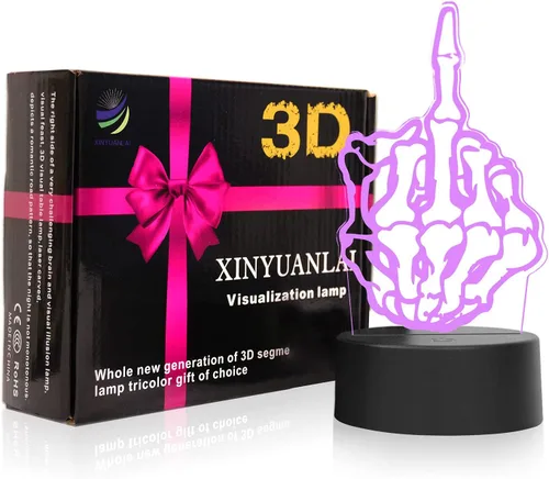 Lámpara de escritorio con luz nocturna de ilusión 3D, 7 colores, cambio gradual automático, luces LED alimentadas por USB con interruptor táctil