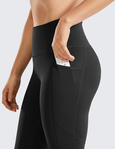 Miniatura 3 de CRZ YOGA Leggings capri de entrenamiento con sensación desnuda para mujer, de 23 pulgadas, cintura alta, control de abdomen, pantalones de yoga
