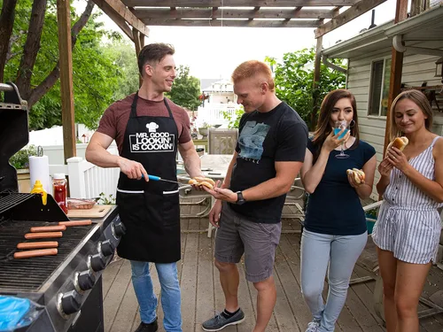 Miniatura 5 de ALLER HOME&KITCHEN Delantal divertido para hombres, 2 bolsillos grandes, talla única, delantal de chef para asar, cocinar, accesorios de barbacoa