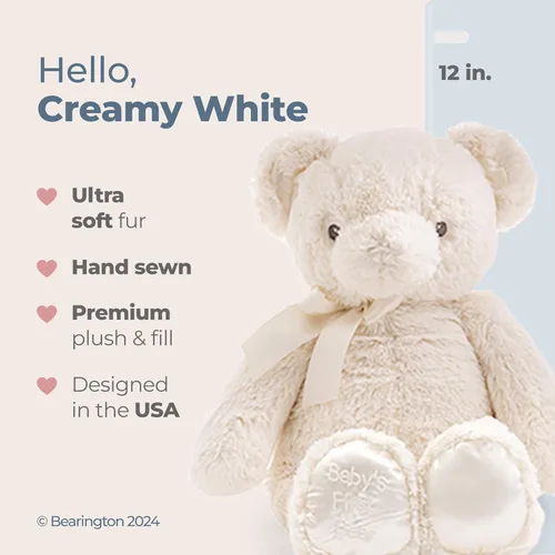 Miniatura 2 de Bearington Oso de Peluche Azul - 12" Esponjoso y Tierno Mi Primer Compañero Oso de Peluche con Felpa Premium y Pelaje Suave - Adorable Animal