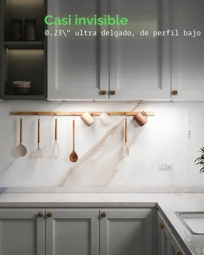Miniatura 2 de Iluminación enchufable para debajo del gabinete, luces de mostrador regulables para cocina, 2 piezas de 12 pulgadas, blanco frío de 6000 K, luz LED