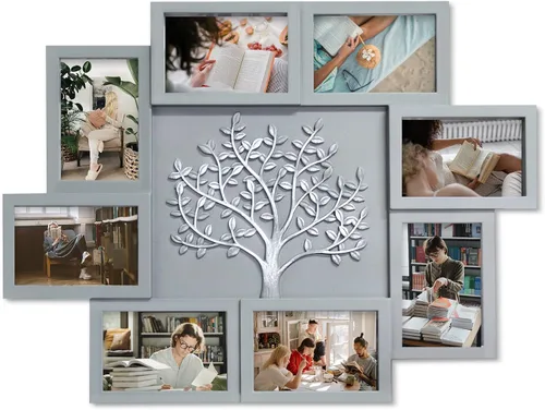 Miniatura 4 de Jerry & Maggie Marcos de fotos de collage para decoración de pared para el hogar, marcos de fotos de árbol familiar para pared, marco de fotos de 4
