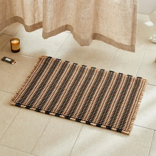 Miniatura 93 de TYUU Tapete de baño estilo gofre, tapete de baño bohemio, antideslizante, lavable, súper absorbente, de secado rápido, bonito tapete de baño