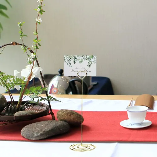 Miniatura 3 de Jofefe 10 unidades de 8.6 pulgadas de alto, soporte para tarjetas de mesa, soporte para números de mesa, soportes de números de mesa