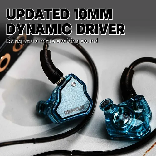 Miniatura 3 de Linsoul 7Hz x Crinacle Zero:2: Monitor de oído intrauditivo, controlador dinámico actualizado de 10mm IEM, auriculares con cable, auriculares
